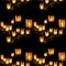 Lanterns at night light illuminates seamless pattern. Seamless lanterns at night light illuminates pattern, lanterns at night