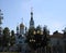 Lanterns at the Pokrovo Tatian Cathedral in Cheboksary, Russia