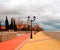 Lanterns on quay Sochi, Adler.