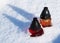 Lanterns in the snow