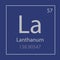 Lanthanum La chemical element icon