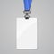 Lanyard badge id card template. Blank identity lanyard plastic and metal tag design name for company