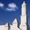 Lanzarote, architecture detail, old white church.