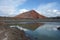 Lanzarote - Montana Bermeja with lagoon in front