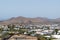 Lanzarote / Spain - 21 may 2016: view of the town of nazaret and volcanic mountains on the island of lanzarote, canary islands