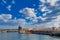 Lanzarote, Spain, January 23, 2020: Photograph of the marina of Puerto Calero on the island of Lanzarote