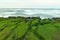 Laomei Green Reef, volcanic rocks with seasonal algae in Shimen District, New Taipei City,