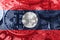 Laos bitcoin flag, national flag cryptocurrency concept