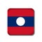 Laos flag button icon isolated on white background
