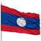 Laos Flag on Flagpole