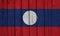 Laos Flag Over Wood Planks