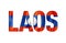 Laos flag text font