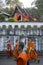 LAOS LUANG PRABANG TEMPLE MONKS