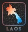 Laos map design.