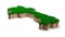 Laos Map soil land geology cross section with green grass and Rock ground texture 3d illustration
