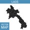 Laos vector map with title