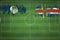 Laos vs Iceland Soccer Match, national colors, national flags, soccer field, football game, Copy space