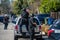 A LAPD SWAT team responds to a barricaded gunman in Reseda, CA