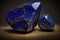lapis lazuli mineral tumbled and polished, generated ai image