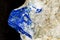 Lapis lazuli stone in a closeup