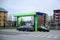 Lappeenranta, FINLAND - December 01, 2018: Station unmanned gas station. Express refueling gasoline. People refuel cars