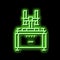 lapping machine neon glow icon illustration
