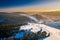 Lapszanka pass and Tatra mountains at sunrise in winter