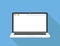 Laptop with browser window mockup template. Vector isolated illustration. Mockup screen design.  Flat internet browser window.