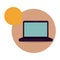 laptop bubble icon image