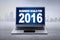 Laptop with business goals for 2016