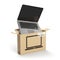 Laptop in carton cardboard box. E-commerce, internet online shop