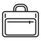 Laptop case icon outline vector. Briefcase bag