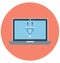 Laptop Charger Isolated Color Vector icon that can be easily modified or edit