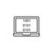 Laptop code icon. Element of data security icon for mobile concept and web apps. Thin line Laptop code icon can be used for web