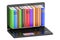 Laptop computer with colored books