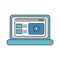 Laptop content video social media icon