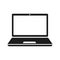 Laptop device icon sign, office appliances - for stock