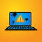 Laptop display alert warning malware design