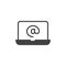 Laptop email screen vector icon