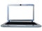 laptop empty isolated blue screen silver color - 3d rendering