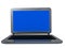 Laptop empty isolated blue screen silver color - 3d rendering