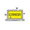 Laptop error line icon