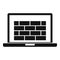 Laptop firewall icon, simple style