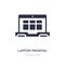 laptop frontal monitor icon on white background. Simple element illustration from Technology concept