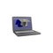 Laptop and Graduation Hat 3D Illustration. 3D render laptop, graduate hat Icon on white background