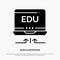 Laptop, Hardware, Arrow, Education Solid Black Glyph Icon