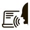 Laptop Human Voice Control Icon Vector Illustration