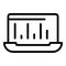 Laptop interface icon, outline style