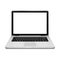 Laptop isolated notebook on white. Monitor screen and keyboard technology. Laptop modern computer design