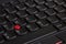 Laptop keyboards with pointing stick detail